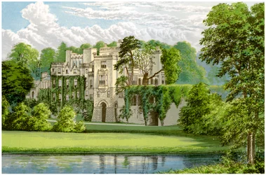 Guys Cliffe, Warwickshire, hem för familjen Percy, c1880