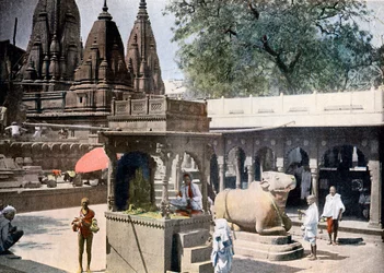 Gyan Bapi Kunskapens brunn, Varanasi, Indien, c1890