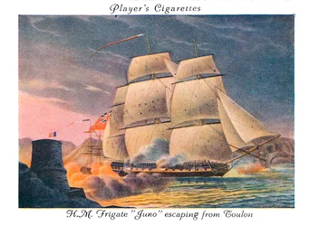 H.M.FrigateJuno flyr från Toulon, 1936.