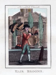 Hårkvastar, Shoreditch Church, London, 1805