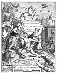Halvtitel av De Motu Animalum av Giovanni Borelli, 1710