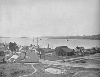 Halifax Harbor, Nova Scotia, nära Dartmouth, c1897.