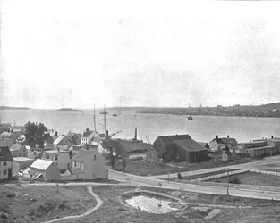 Halifax Harbour, Nova Scotia, från Dartmouth, Kanada, c1900.