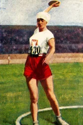 Halina Konopacka från Polen, världsmästare i diskuskastare, 1928.