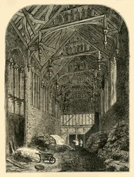 Hall of Eltham Palace 1835, c1878.