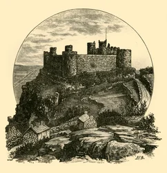 Harlech slott, 1898.