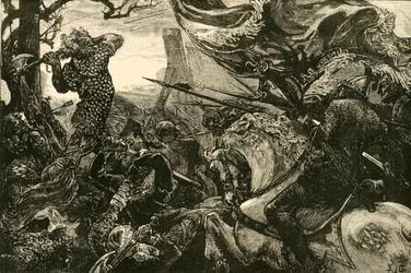 Harold i slaget vid Hastings, 1066, 1890.