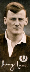 Harry Lind 1906-1986, skotsk landslagsspelare i rugby union, 1935