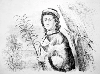 Hawaiianska prinsessan Nahienaena. c1700-talet