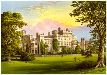 Hawarden Castle, Flintshire, Wales, hem för William Gladstone, c1880