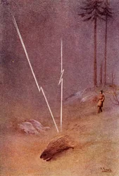 Han antog plötsligt formen av ett gigantiskt piggsvin, 1914.