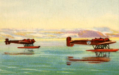 Heinkel HE 5 sjöflygplan som användes i sökandet efter Umberto Nobile, Nordpolen, 1928, 1932.