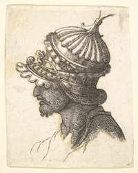 Hjälmhuvud, 1600-tal .