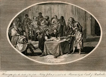 Henrik III presenterades för baronerna av jarlen av Pembroke, 1216 1793