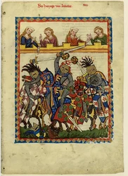 Henrik I, greve av Anhalt från Codex Manesse, mellan 1305 och 1340