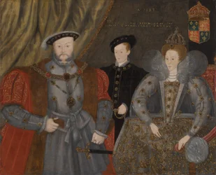 Henrik VIII, Elizabeth I och Edward VI, 1597.