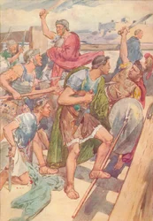 Här skulle det vara möjligt, tänkte han, att hålla fienden i schack, c1912 1912