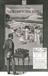 His Masters Voice-annons, 1911.