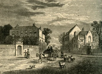 Holcrofts and the Priory, Fulham, c1878.
