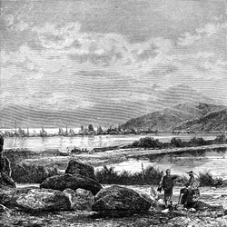 Hong Kong, utsikt från Kowlun, c1890