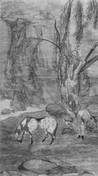 Häst, brudgum och falk, 1600-talet.