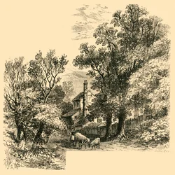 Hus på Craven Hill 1760, c1876.