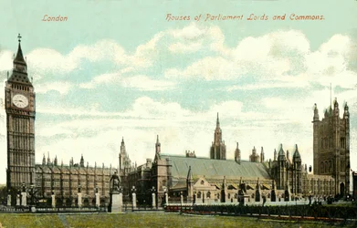 Houses of Parliament Lords and Commons, sent 1800-tidigt 1900-tal.