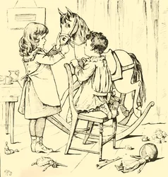 Hur gunghästen åt kakan, 1881.