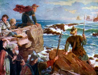 Hur danskarna kom upp över kanalen för tusen år sedan, 1925