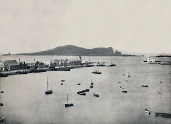 Howth - General View of the Harbour and Irelands Eye, 1895