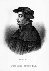 Huldrych Zwingli, schweizisk teolog, 1854