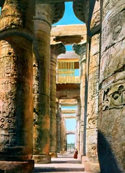 Hypostyle Hall, Karnak Temple komplex, Luxor, Egypten, 1900-talet