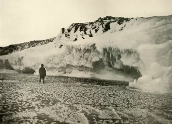 Isblommor på nybildad havsis tidigt på vintern, c1908, 1909.