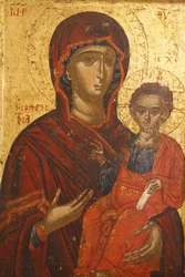 Ikon : Sta Mary Hodigitria (1500-talet), Berat, Albanie