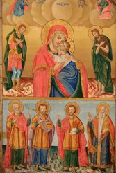 Ikon i Saint Dimitrios ortodoxa kyrka Thessalonique Grekland