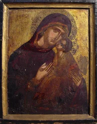 Ikon med jungfrun och barnet, ca. 1500.