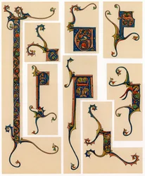 Upplysta initialbokstäver, 1200-talet