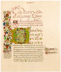 Upplyst bokstav D, 1400-talet