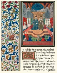 Upplyst sida, med ram, c1480 1905