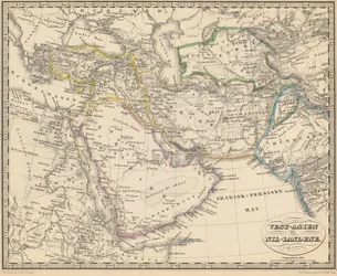 Illustration hämtad från boken Atlas of All Parts of the Earth av okänd författare och utgiven av Chr. Steen & Søn (Köpenhamn, 1857)