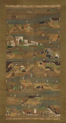 Illustrerad biografi om prins Shotoku Shotoku Taishi e-den, 1300-talet.