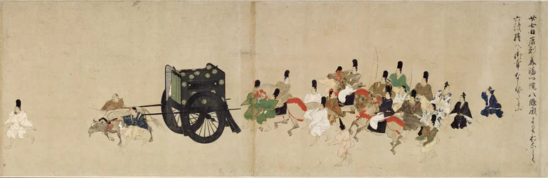 Illustrerad berättelse om Heiji-inbördeskriget Det kejserliga besöket i Rokuhara 5-rullen, 1200-talet