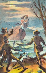 Illustration från en affisch som annonserar en teateruppsättning av Uncle Tom