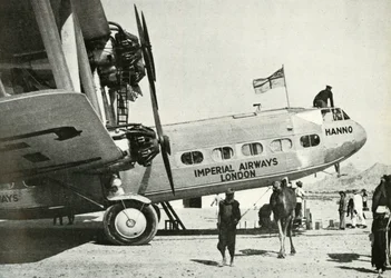 Imperial Airways Handley-Page HP 42 biplan Hanno, Gwadar, Baluchistan, c1931-c1940 1946.