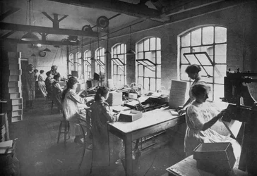 I lådfabriken, 1919