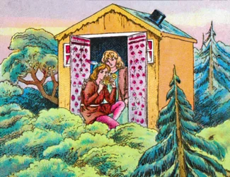 I trädtopparna, c1905.