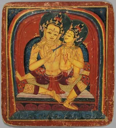 Invigningskort Tsakalis: Akashagarbha, tidigt 1400-tal