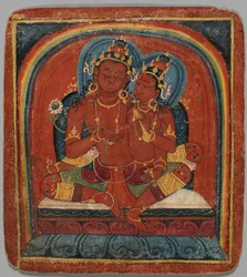 Initieringskort Tsakalis: Chenresi Avalokiteshvara, tidigt 1400-tal.