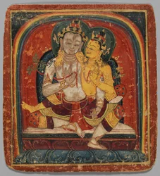 Initieringskort Tsakalis: Maitreya, tidigt 1400-tal.