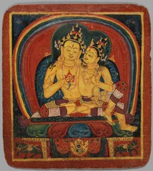 Initieringskort Tsakalis: Ratnasambhava, tidigt 1400-tal.
